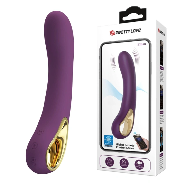 Stymulator Łechtaczki Ethan Purple Pretty Love Sterowany Zdalnie Fioletowy | 100% ORYGINAŁ| DYSKRETNA PRZESYŁKA